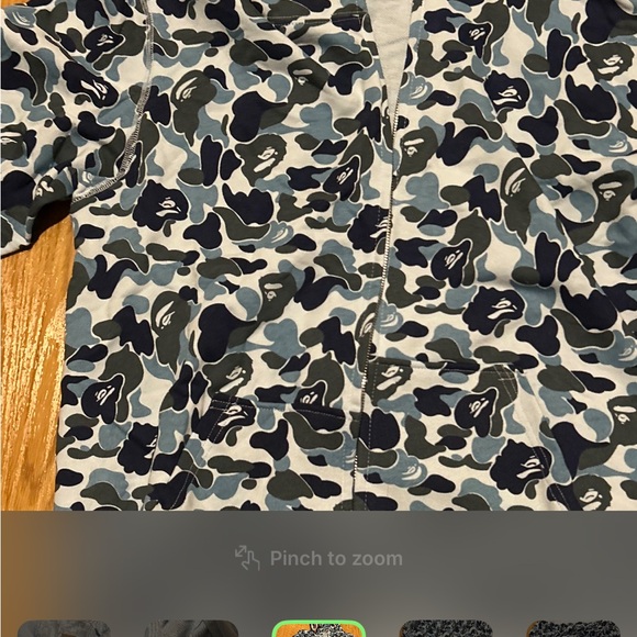 Bape Camouflage Cardigan - Blue Gray Black